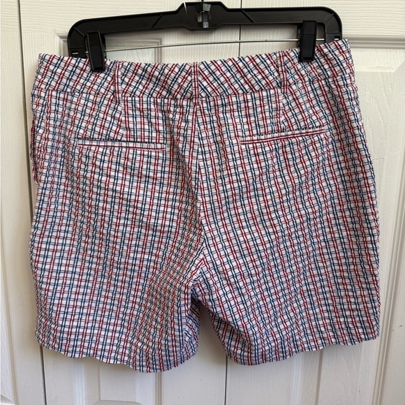 Talbots Red and Blue Flat Front Shorts - Picture 2 of 8